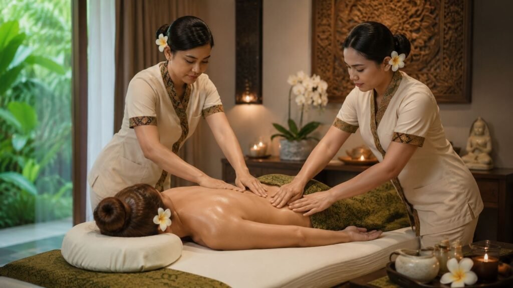 four hands massage