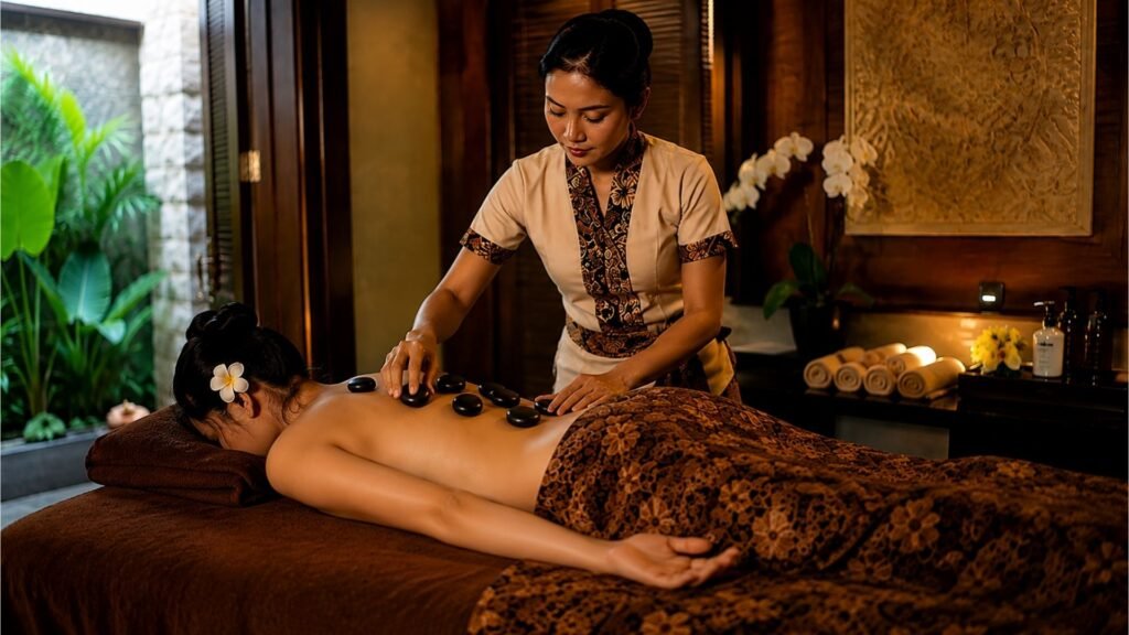 warm stone massage